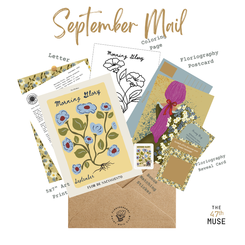 September Catch-up Month of The Floriography Art Print Mail Club