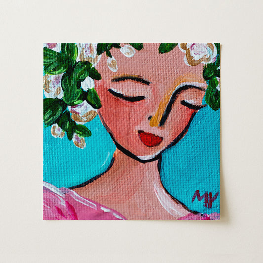 Spring Rain | Botanical Fine Art Print 8"x8" | Part of The 100 Muses Project