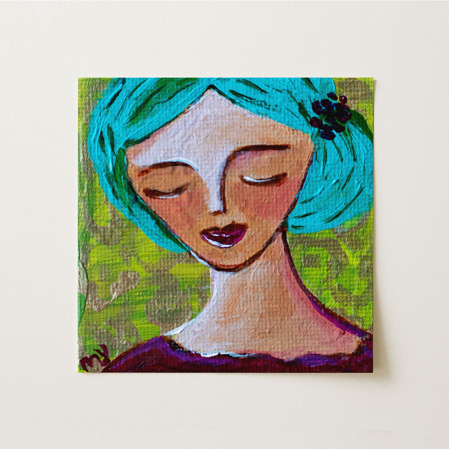 Velvet | Botanical Fine Art Print 8"x8" | Part of The 100 Muses Project