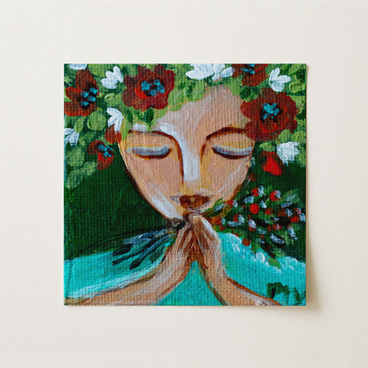 Zen | Botanical Fine Art Print 8"x8" | Part of The 100 Muses Project