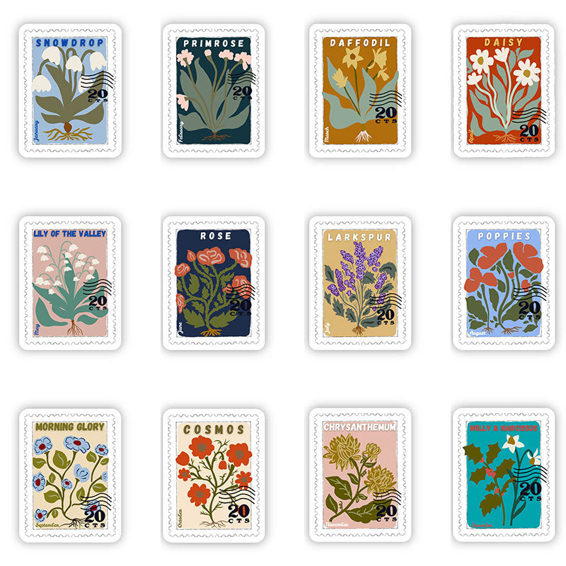 Birth Flower Vinyl Sticker Pick Your Month