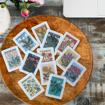 Birth Flower Vinyl Sticker Pick Your Month