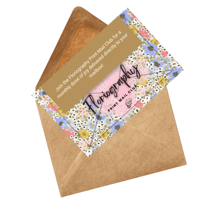 Floriography Art Print Snail Mail Club: Monthly Happy Mail Delivery